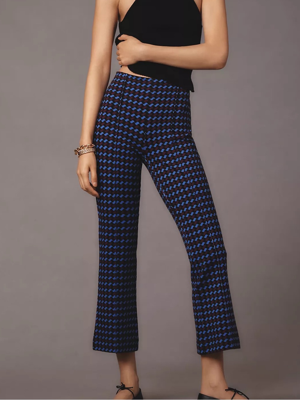 Anthropologie The Margot Kick-Flare Crop Pants by Maeve XS
